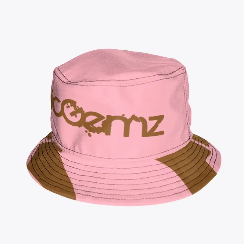 Bucket Hat Pink/Brown 