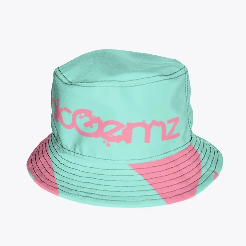 Bucket Hat Pink letters 